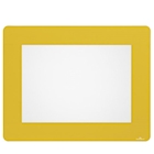 Immagine di Cornice adesiva per segnaletica orizzontale rimovibile per interno f.to A4 giallo