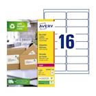Immagine di Etichette in carta riciclata bianca per buste e pacchi 99,1x33,9mm - Avery 100 ff