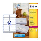 Immagine di Etichette in carta riciclata bianca per buste e pacchi 99,1x38,1mm - Avery 100 ff
