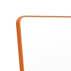Immagine di Lavagna bianca su due lati cornice arancione NOBO Move & Meet