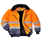 Immagine di Giacca alta visibilità 3 in 1 PORTWEST PILOT colore arancione/blu navy taglia XXL