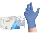 Immagine di Guanti monouso in nitrile senza polvere BERICAH Derma Nytril High Weight colore blu taglia L