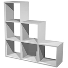 Immagine di Libreria scalare a 6 caselle CHECKER cm 104,1x29,2x103,9 grigio alluminio