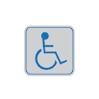 Immagine di Cartello adesivo cm 8,2x8,2 - simb toilette disabili
