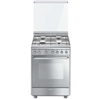 Immagine di Cucina con forno e piano cottura elettrici 72 lt 60 cm grigio SMEG CX60SV9