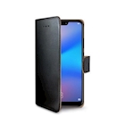 Immagine di Custodia similpelle nero CELLY WALLY - HUAWEI P20 LITE WALLY744