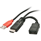 Immagine di Cavo HDMI injector di alimentazione M/F con USB, 15cm