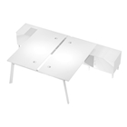 Immagine di Bench 2 posti c/mobile di servizio WORK gamba metallica
