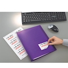 Immagine di Etichette adesive in carta bianca adesivo rimovibile, 96x50,8mm, 10 etichette per foglio, 25 fogli