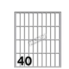 Immagine di 400 etichette adesive permanenti bianche, multiuso (34mmx10mm) - (40 etich. x 10fg) - prezzo singolo