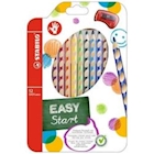 Immagine di Easycolors - matite colorate ergonomiche con fusto triangolare in legno, dotate di scanalature antis