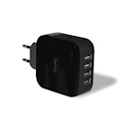 Immagine di Caricabatterie nero CELLY TC4USBTURBO - 4 USB Wall Charger 22.5W [TURBO] TC4USBTURBOBK