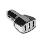 Immagine di Caricabatterie nero CELLY CC3USBTURBO - 3 USB Car Charger 22W CC3USBTURBOBK