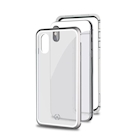 Immagine di Cover alluminio + vetro temperato argento CELLY ATTRACTION - Apple iPhone Xs/ iPhone X ATTRACTION900