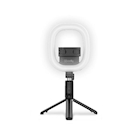 Immagine di Asta selfie nero CELLY CLICKRINGBT - Portable Tripod With Ring Light CLICKRINGBTBK