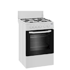 Immagine di Cucina forno elettrico ventilato + piano cottura 54 litri 50 cm Bianco BEKO CSS42014FS 9152121013