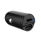 Immagine di Caricabatterie nero CELLY CCMINI2USBC - 2 USB-C Mini Car Charger 30W [Pro Po CCMINI2USBCBK