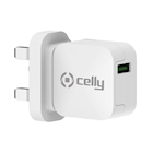 Immagine di Caricabatterie bianco CELLY TCUSBTURBO - USB Wall Charger 12W UK plug [TURBO TCUSBTURBOUK