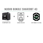 Immagine di Stampante 3D pla / petg / tough pla SHAREBOT BUNDLE43: STAMPANTE+SOFTWARE+CORSO BUNDLE43