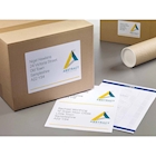 Immagine di Etichette adesive bianche in carta ecologica, 63,5x33,9mm, 24 etichette per foglio, 100 fogli