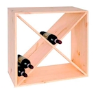 Immagine di Portabottiglie in abete massello ALBERIAMO cubo 24 posti