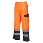 Immagine di Pantalone bicolore hi-vis foderato PORTWEST S686 colore arancione/nero taglia M