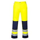 Immagine di Pantaloni seville hi-vis PORTWEST TX71 colore giallo/blu navy taglia L