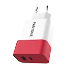 Immagine di Caricabatterie bianco PANTONE PANTONE - USB and USB-C Wall Charger 20W PT-PDAC02R1