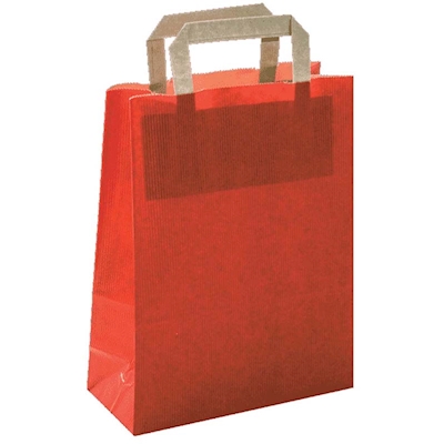 Immagine di Shopper Basic m/piatti Sealing Midi rosso 250+