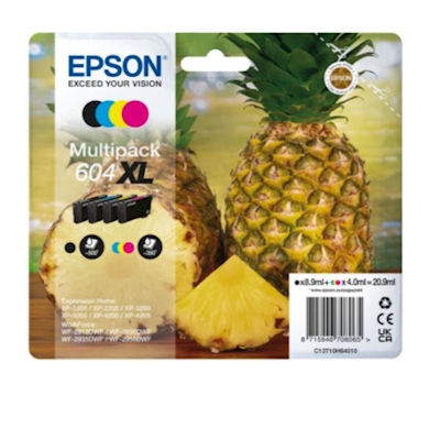 Immagine di Multipack Inkjet EPSON 604XL C13T10H64010 nero+ciano+magenta+giallo 20,9 ml