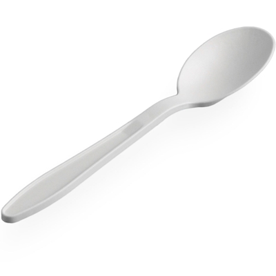 Immagine di Cucchiaino compostabile in mater-bi USOBIO Premium colore bianco
