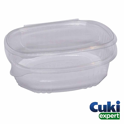 Immagine di Contenitori in PET c/coperchio incern. CUKI PROFESSIONAL capacità 500 ml cm 14x11,9x5 pack 50pz