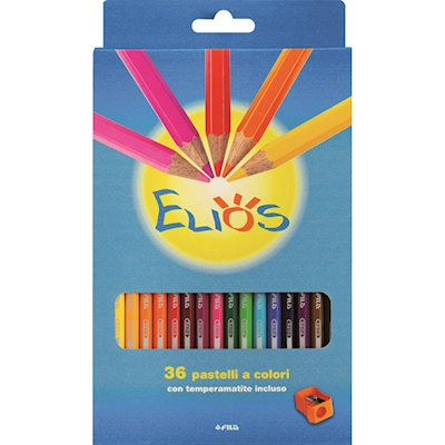 Immagine di Pastello esagonale colorato ELIOS astuccio 36 colori assortiti