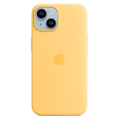 Immagine di Cover silicone giallo APPLE iPhone 14 Plus Silicone Case with MagSafe - Sunglo MPTD3ZM/A