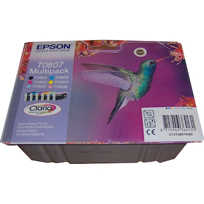 Immagine di Inkjet EPSON C13T08074021 6 colori 220 copie conf.6pz