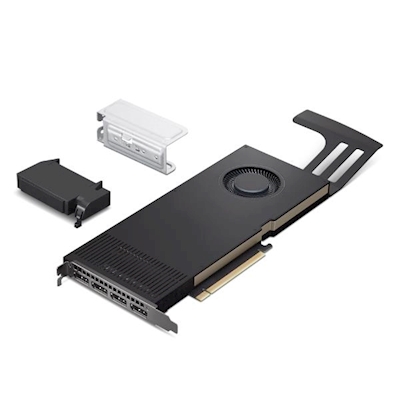 Immagine di Nvidia rtx a4000 - scheda grafica - rtx a4000 - 16GB gddr6 - pcie 4.0 x16 - 4 x displayport - per t