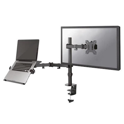 Immagine di Staffa per montaggio su piano/scrivania 32" NEWSTAR Supporto da scrivania per monitor e notebook FPM