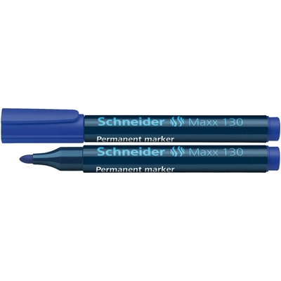 Immagine di Pennarello permanent SCHNEIDER MAXX 130 punta conica colore blu