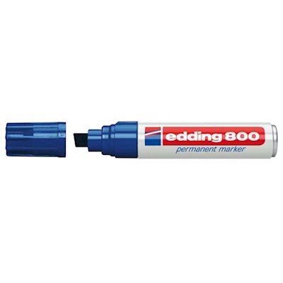 Immagine di Pennarello permanent EDDING E-800 punta a scalpello colore blu
