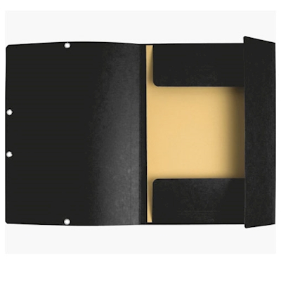 Immagine di Cartella EXACOMPTA con elastico piatto 3 lembi A4 colore nero