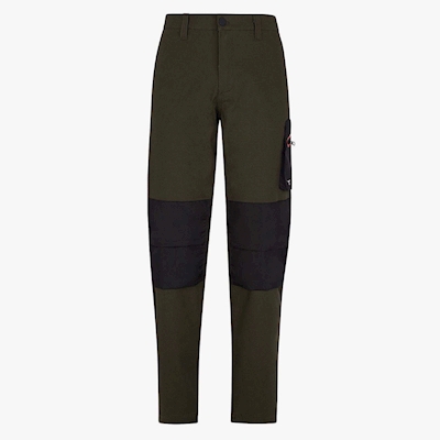 Immagine di Pantalone con ginocchiere in cotone PANT STRETCH Utility Diadora, verde foresta notte, taglia L