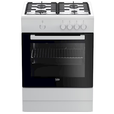 Immagine di Cucina con forno a gas e piano elettrico 64 lt 60 cm Bianco BEKO FSG62000DW 7712483805