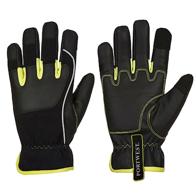 Immagine di Guanto tradesman pw3 PORTWEST A771 colore nero/giallo taglia L