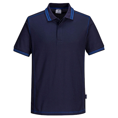 Immagine di Polo essential bicolore PORTWEST B218 colore Navy/Royal taglia S