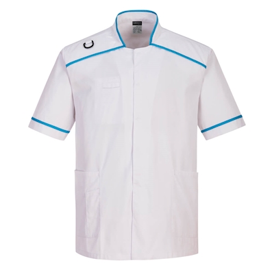 Immagine di Camice medicale da uomo PORTWEST C821 colore bianco acqua taglia XL