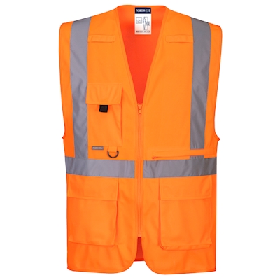 Immagine di Gilet executive ad alta visibilitè  con tasca per tablet PORTWEST C357 colore arancione taglia XL