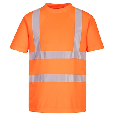 Immagine di T-shirt eco hi-vis (confezione da 6) PORTWEST EC12 colore arancione taglia L