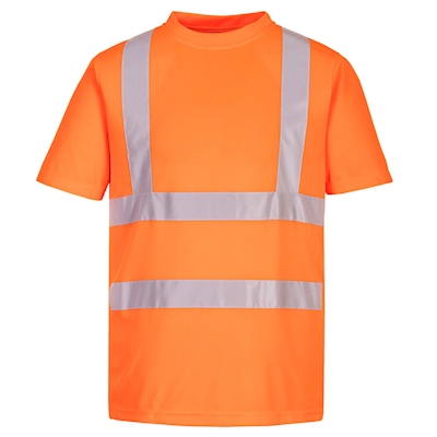 Immagine di T-shirt eco hi-vis (confezione da 6) PORTWEST EC12 colore arancione taglia M