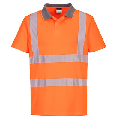 Immagine di Polo eco hi-vis s/s (confezione da 6) PORTWEST EC10 colore arancione taglia XXXXL