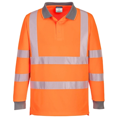 Immagine di Polo eco hi-vis m/l (confezione da 6) PORTWEST EC11 colore arancione taglia XXL